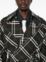 Checked Trench Coat