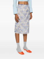 Printed Nylonette Skirt