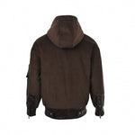 Embossed Equestrian Knight Panel Hooded Jacket
