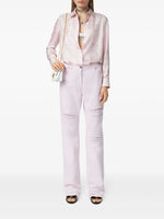 Pink Chain Print Silk Shirt