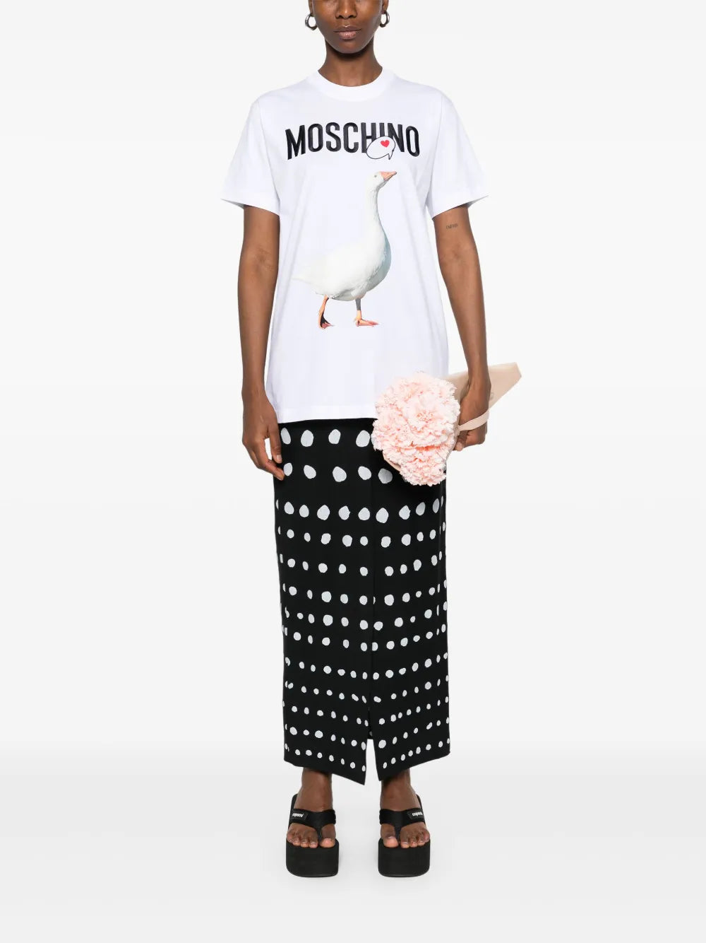 Goose Logo Cotton T-Shirt