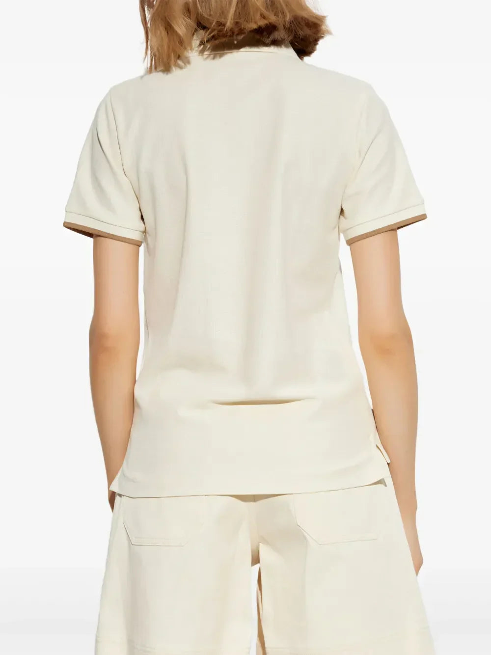 Women’s Cream Polo Shirt with Signature Logo
