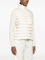 Cream Padded Knit Sleeve Jacket