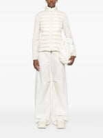 Cream Padded Knit Sleeve Jacket