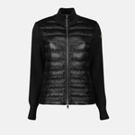 Knit Sleeve Puffer Jacket - Black