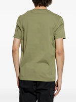 Faded Khaki Logo Pattern T-Shirt