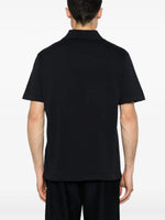 Givenchy Navy Polo Shirt with Embroidered Monogram Logo