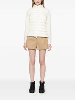 Ivory Knit Sleeve Puffer Jacket