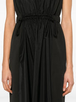 Sleeveless Drawstring Waist Midi Dress