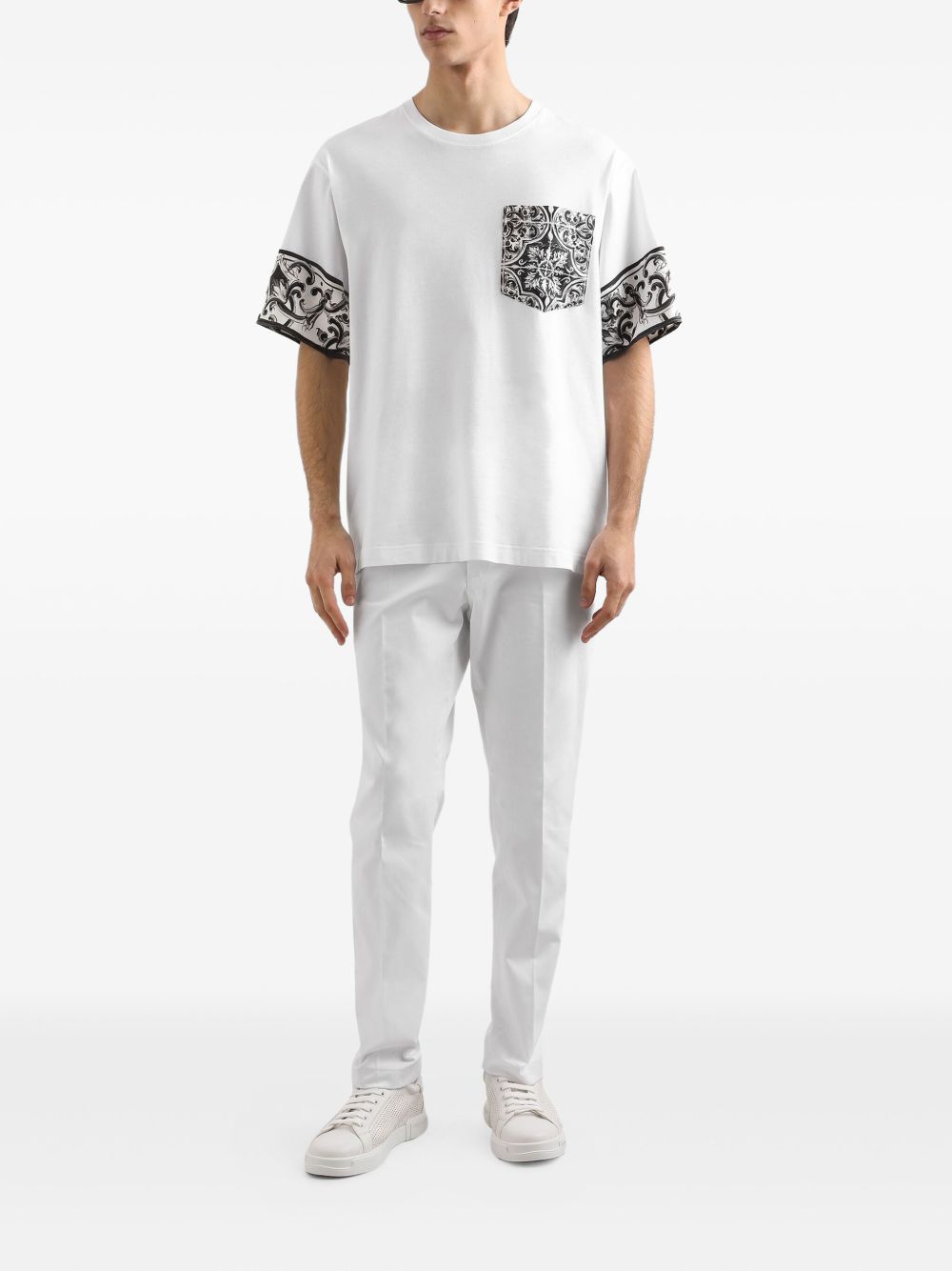 Majolica-print T-shirt
