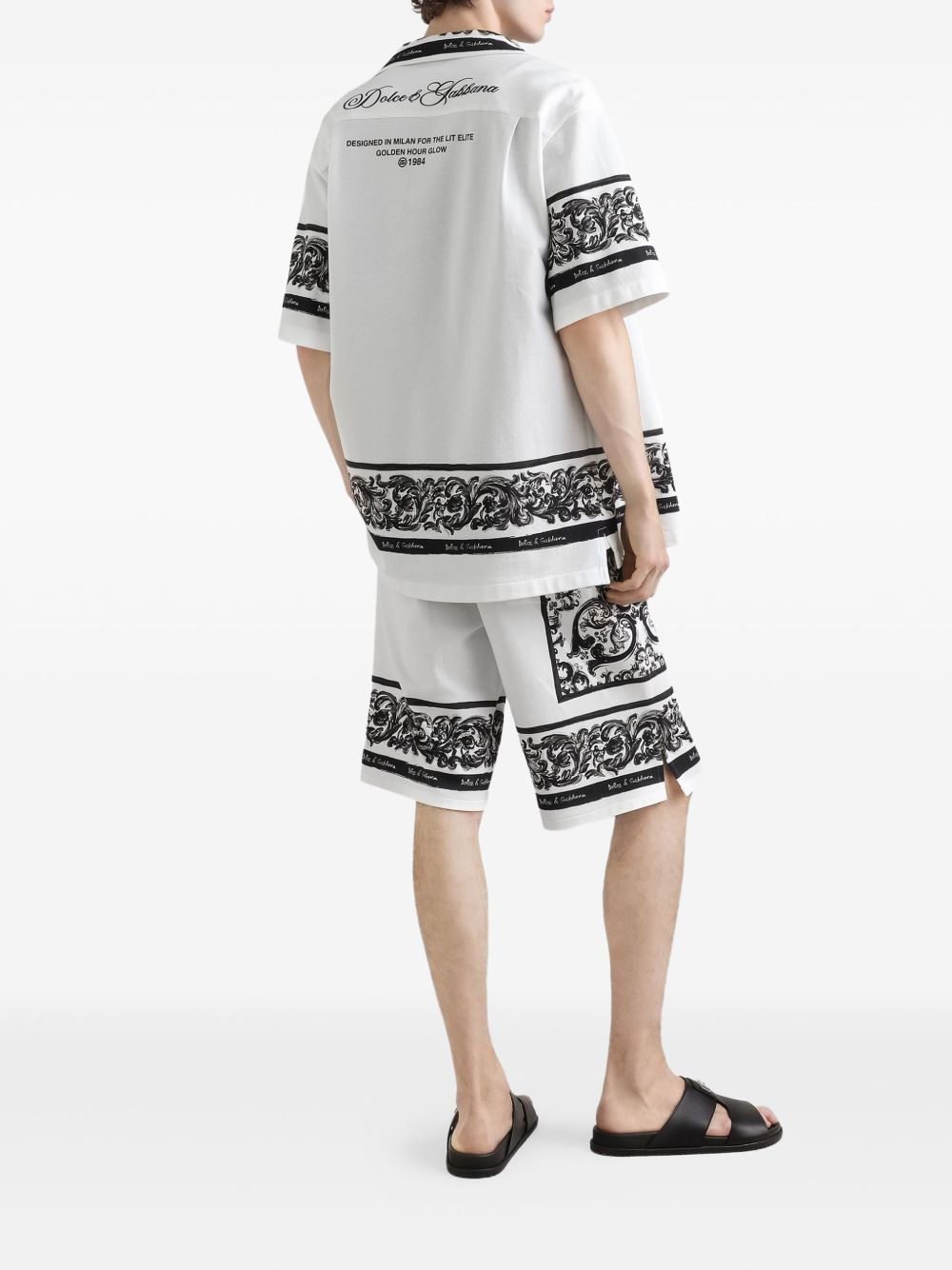 Logo-Print Cotton Shorts