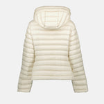 Cream Lightweight Hooded Down Jacket