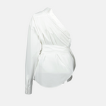 One-Shoulder Wrap Shirt