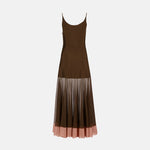 Sheer Panel Slip Maxi Dress