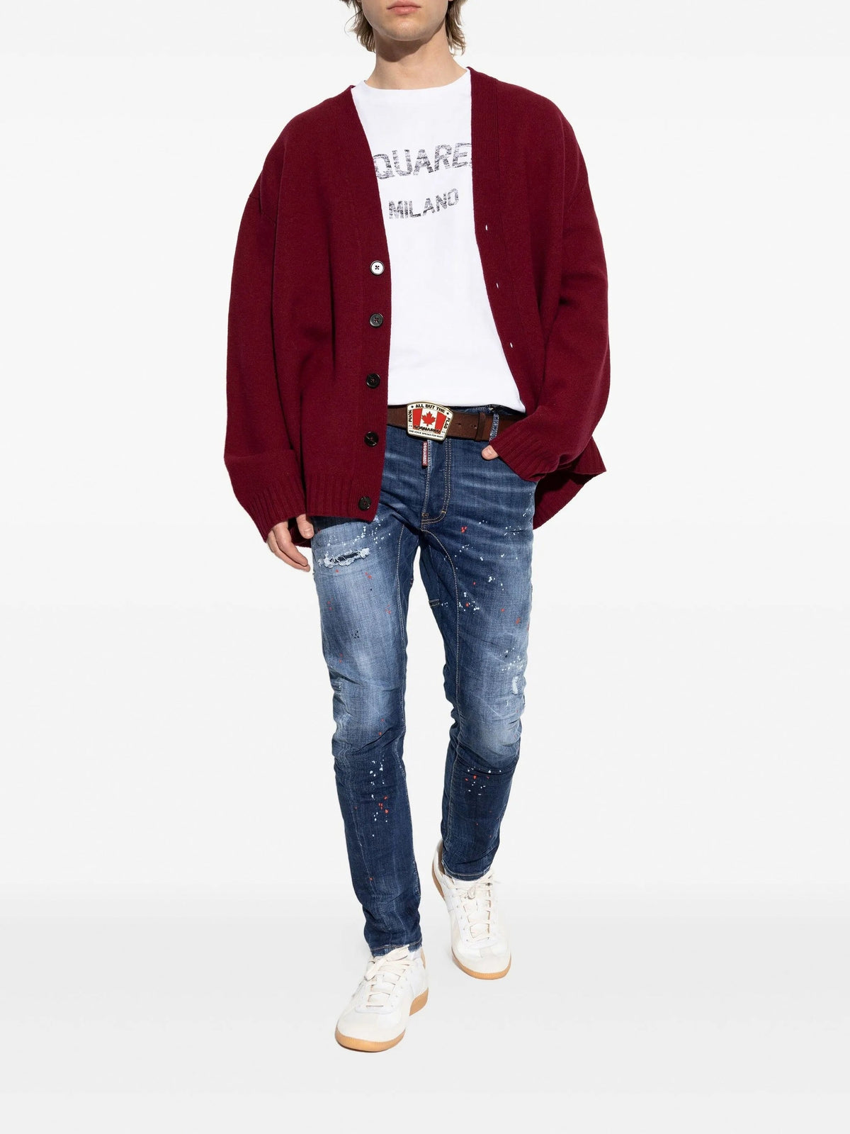 Distressed Cotton Jeans