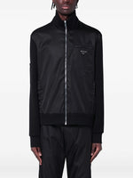 Re-Nylon Zip-Up Jacket with Stand Collar