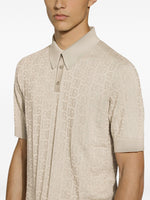 Silk Jacquard Polo Shirt with DG Logo