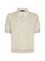 Silk Jacquard Polo Shirt with DG Logo