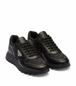 Leather & Re-Nylon Low-Top Sneakers
