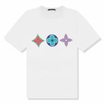 Monogram Printed Multi White T-Shirt
