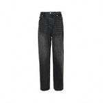 Damier Patch Washed Black Denim Jeans – Relaxed Luxury Fit