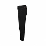 Black Slim-Fit Denim Jeans with Monogram Details