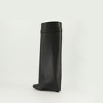Shark Lock Knee-High Wedge Boots