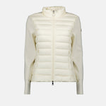 Ivory Knit Sleeve Puffer Jacket