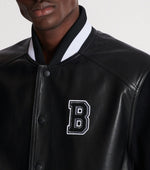 Leather & Wool Varsity Bomber Jacket