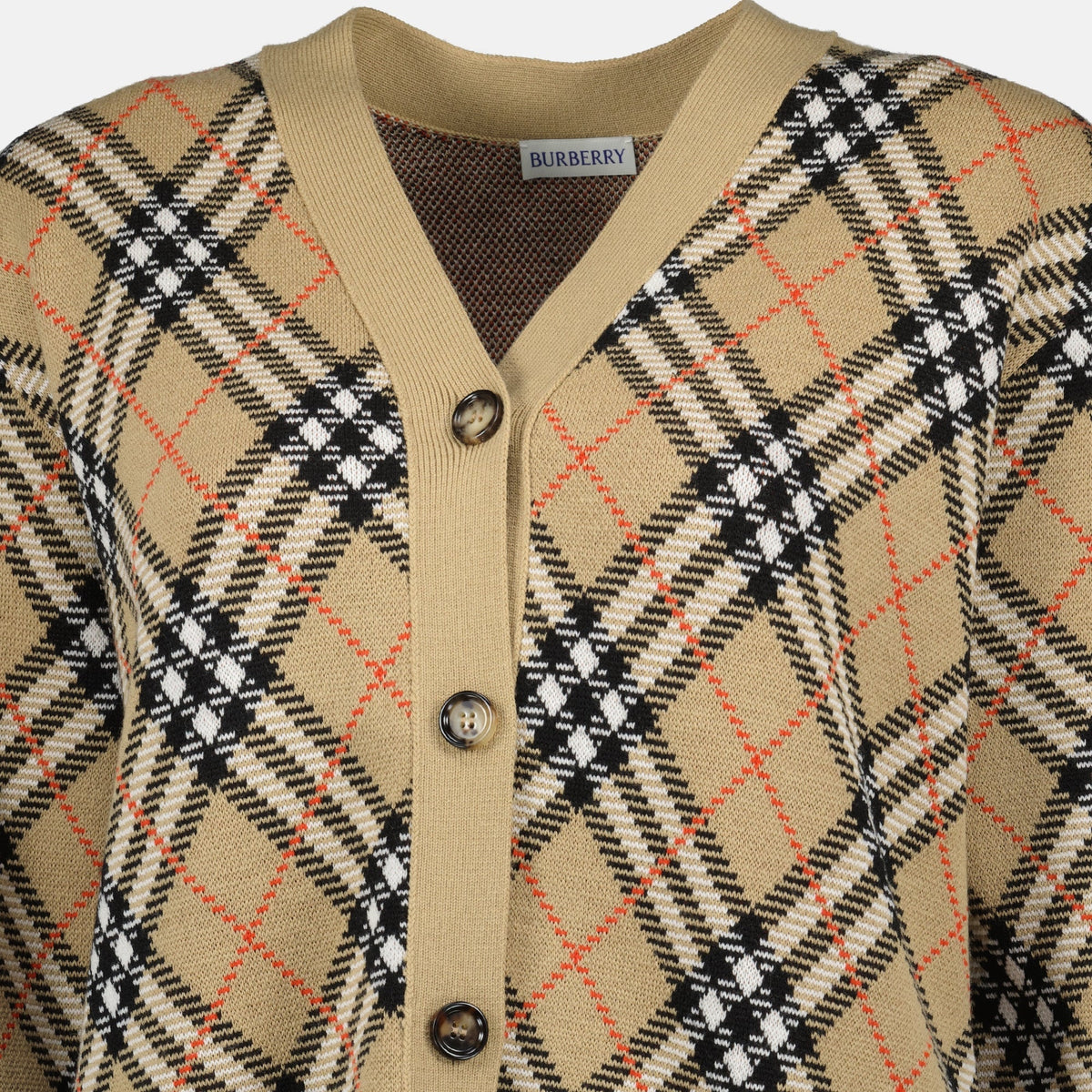 Check Plaid Cardigan