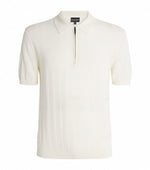 Men's Cotton Quarter-Zip Polo Shirt
