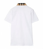 Cotton Polo Shirt with Iconic Check Collar