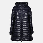 Glossy Hooded Long Puffer Coat