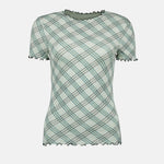 Checked Stretch Top