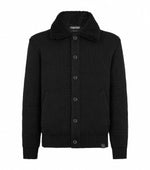 Cashmere Collared Jacket with Fleece Trim