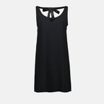 Sleeveless Ribbon-Tie Shift Dress