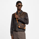 Canvas Pochette / Slim Crossbody (Brown/Tan)