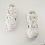 White Cutout Chunky Sneakers