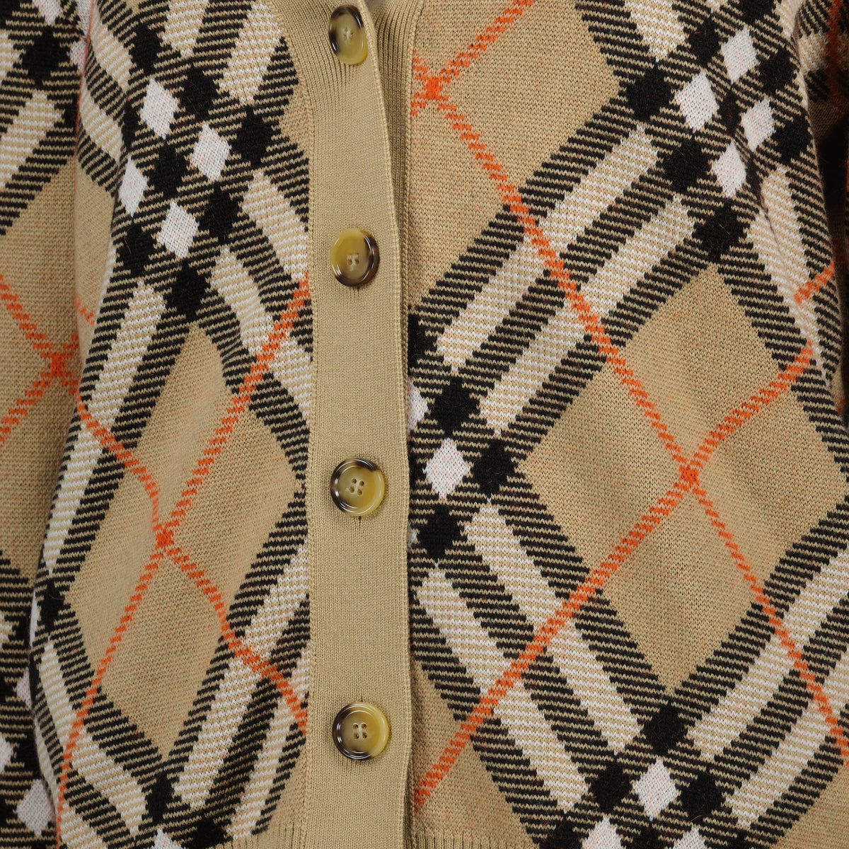 Checked Cardigan