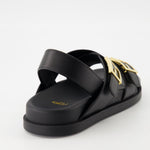 Sandals with Buckle Hardware