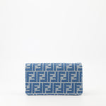 Baguette Chain Wallet – Denim Jacquard