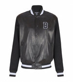 Leather & Wool Varsity Bomber Jacket