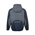Navy Oblique Technical Windbreaker