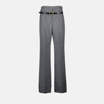 Tailored Flared Wool Trousers