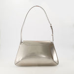 Metallic Silver Leather Shoulder Bag with 4G Logo