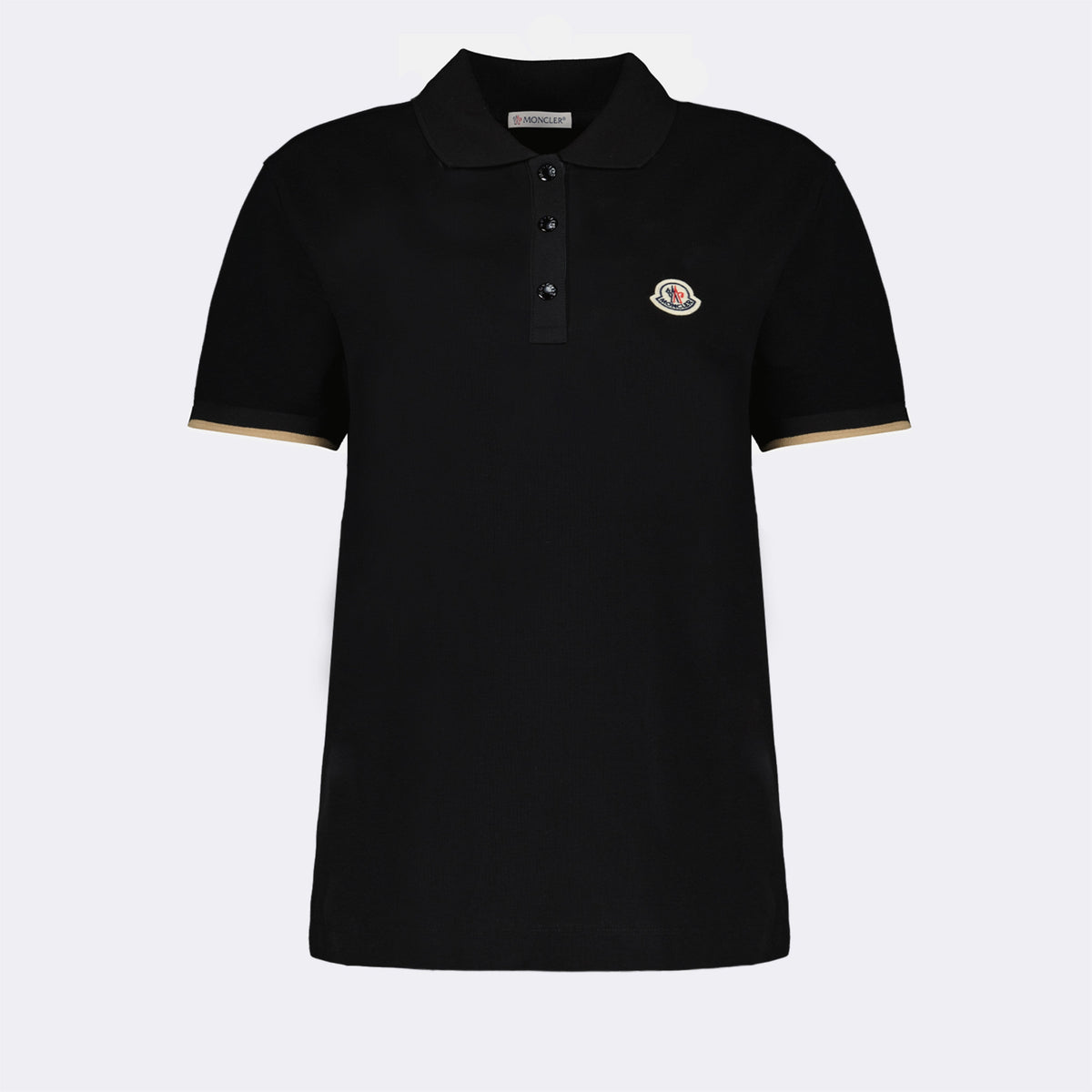 Women’s Black Polo Shirt with Contrast Trim