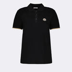 Women’s Black Polo Shirt with Contrast Trim