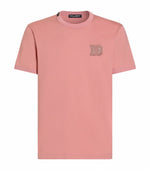 D&G Cotton Logo Patch T-Shirt - Pink