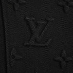 Black Monogram Embossed Utility Denim Pants