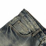 Faded Monogram Detail Slim-Fit Denim Jeans
